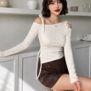 One-Shoulder Solid Top for Women - Party Wear Top